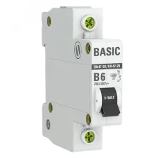 Выключатель автоматический 1P 6А (B) 4,5кА ВА 47-29 Basic