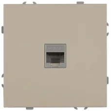 Розетка скрытого монтажа в рамку информационная RJ45 IP20 шампань 15-3107-04 Galaxy