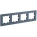 BRITE Рамка 4 поста РУ-4-2-Бр стекло маренго матовый IEK BRITE Рамка 4 поста РУ-4-2-Бр стекло маренго матовый IEK