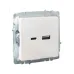 BRITE Розетка USB A+C 18Вт РЮ11-1-БрЖ жемчуг