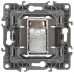 12-3102-06 ЭРА Розетка TV проходная, IP20, Эра12, чёрный (10/100/3200)