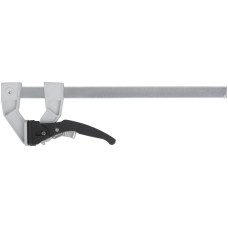 Струбцина рычажная быстрозажимная, усилие сжатия 200 кг, рычажный храповый механизм, металлический корпус, Профи, 90 х 300 мм