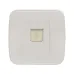 Минск Розетка RJ-45 1-местная, ОП  1А, 120В, белая EKF Basic