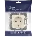 14-2102-02 ЭРА Розетка 2P+E Schuko со шторками, 16A-250В, IP20, Эра Elegance, сл.кость (10/100/3000)