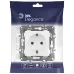14-2102-01 ЭРА Розетка 2P+E Schuko со шторками, 16A-250В, IP20, Эра Elegance, белый (10/100/2100)