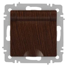 Розетка Intro Accent 6-203-10 2P+E Schuko с крышкой, 16А-250В, IP20, СУ, AL/CU, венге