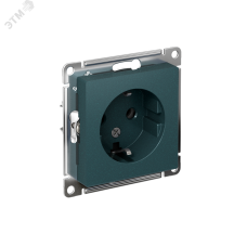 Розетка ATLASDESIGN с заземлением 16А механизм изумруд