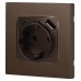 Розетка ЭРА Серия 12 12-4108-13 2P+E 16A-250В со шторками с USB type-A+C 5В-3А бронза