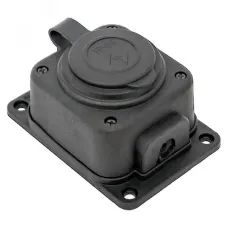 Роз. одномест. с защит. крышкой каучуковая 230В 2P+PE 16A IP44 DIY