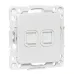 Стокгольм Механизм розетки RJ-45 2-местной белый EKF Стокгольм Механизм розетки RJ-45 2-местной белый EKF