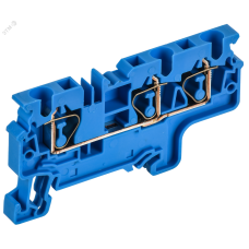 ARMAFIX Клемма пружинная CX4-3 BU 4мм2 трехконтактная синяя IEK