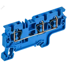 ARMAFIX Клемма пружинная CX4-3 BU 4мм2 трехконтактная синяя IEK