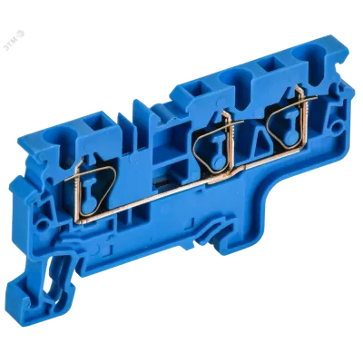 ARMAFIX Клемма пружинная CX4-3 BU 4мм2 трехконтактная синяя IEK