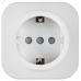 GLORY Розетка 1-местная для открытой установки с заземлением с защитными шторками 16А РСш20-3-ХБм белый матовый IEK