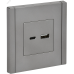 FORTE&PIANO Розетка USB A+C 18Вт FP551 сталь IEK