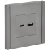 FORTE&PIANO Розетка USB A+C 18Вт FP551 сталь IEK