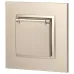 14-2103-04 ЭРА Розетка 2P+E Schuko со шторками с крышкой, 16A-250В, IP20, Эра Elegance, шампань (10/