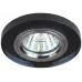DK7 CH/BK Светильник ЭРА декор стекло круглое MR16,12V/220V, 50W, хром/черный (50/2100)