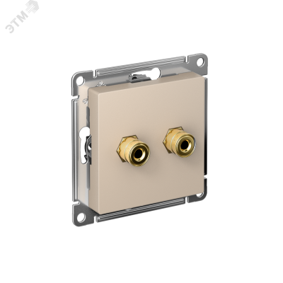 ATLASDESIGN АУДИОРОЗЕТКА двойная, ПЕСОЧНЫЙ