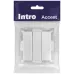 Выключатель Intro Accent 6-106-03 тройной, 10А-250В, IP20, СУ, AL/CU, алюминий