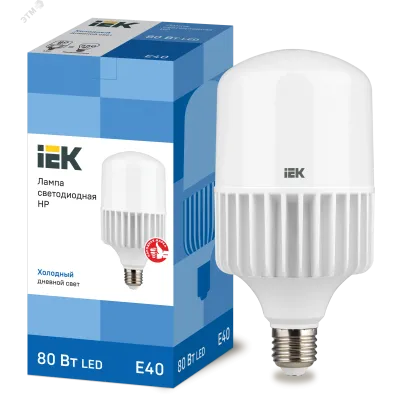 Лампа LED HP 80Вт 230В 6500К E40 IEK