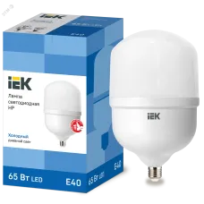 Лампа LED HP 65Вт 230В 6500К E40 IEK