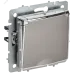 BRITE Розетка 1-местная с заземлением с защитными шторками и крышкой 16А IP20 РСбш10-3-БрГН металл хром/никель IEK