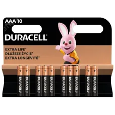 Батарейки Duracell 1027788 ААА алкалиновые 1,5v 10 шт. LR03-10BL BASIC (10/120/36480)