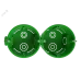 Коробка установочная ЭРА KUTS1-68-45-green зеленая 68х45мм для твердых стен с саморезами, один стыковочный узел IP20