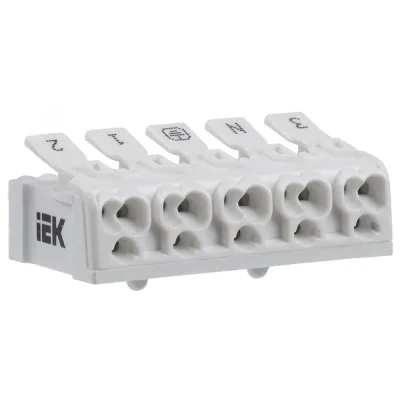 Клемма пружинная соединительная КСПн5-3L+N+PE IEK