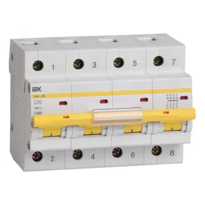 Авт. выкл. ВА47-100 4Р 20А 10кА х-ка C IEK