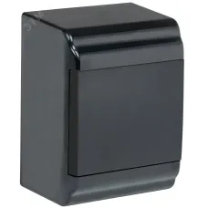 Корпус модульный пл. нав. ЩРН-П-4 PRIME черный IP41 IEK