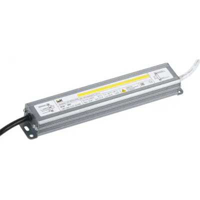 Драйвер LED ИПСН-PRO 30Вт 12 В блок- шнуры IP67 IEK