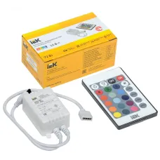 Контроллер с ПДУ ИК RGB 3 канала 12В 2А 72Вт IEK