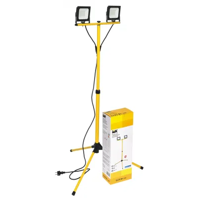 Прожектор LED СДО 06-2х30Ш штатив 6500К IP65 черный IEK