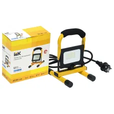 Прожектор LED СДО 06-20П переносной 6500К IP65 черный IEK