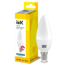 Лампа LED ALFA C35 свеча 10Вт 230В 4000К E14 IEK