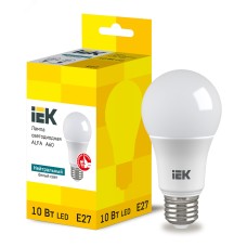 Лампа LED ALFA A60 груша 10Вт 230В 4000К E27 (6шт) IEK