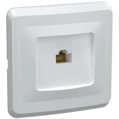 VEGA Розетка 1-местная компьютерная RJ45 кат.5е РК10-ВБ белый GENERICA