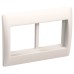 Рамка и суппорт для КМКУ 2 модуля белый IEK