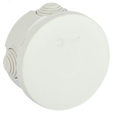 Распаячная коробка KOR-85-40-4gv-MP серая 85х40мм с гермовводами 4 входа прямой монтаж IP55