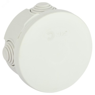 Распаячная коробка KOR-85-40-4gv-MP серая 85х40мм с гермовводами 4 входа прямой монтаж IP55