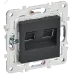 SKANDY Розетка компьютерная двойная RJ45 кат.5E SK-K03G графит IEK