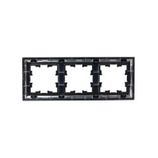 BRITE Рамка 3 поста РУ-3-Бр хром/черный IEK