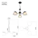 Люстра Rivoli Jackeline 9141-303 3 х Е27 40 Вт классика