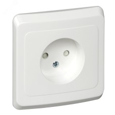ЭТЮД С/У РОЗЕТКА без заземления со штороками 16А 250B. БЕЛЫЙ. Россия