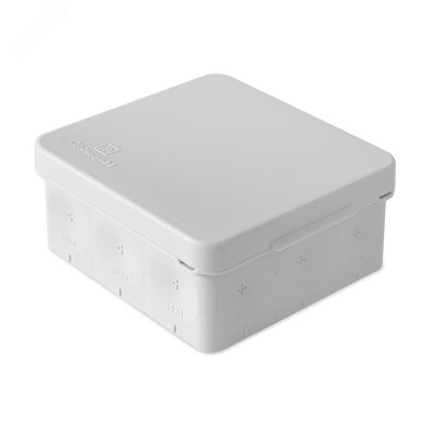 Коробка распределительная 60-0213 для прямого монтажа двухкомпонентная безгалогенная (HF) серая 80х80х40