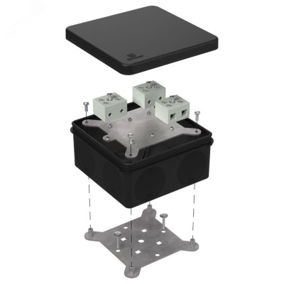 Коробка огнестойкая для о/п двухкомпонентная 60-0300-FR10.0-6 Е15-Е120 100х100х50 RAL9005 (14 шт/кор)