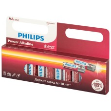 Батарейки Philips LR6P12W/51 АА алкалиновые 1,5v 12 шт. LR6-12BL Power (12/240/19200)