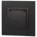 14-2103-05 ЭРА Розетка 2P+E Schuko со шторками с крышкой, 16A-250В, IP20, Эра Elegance, антрацит (10